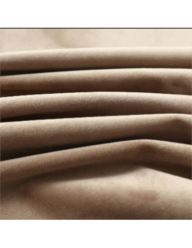 Tende Oscuranti con Anelli 2 pz Beige in Velluto 140x225 cm