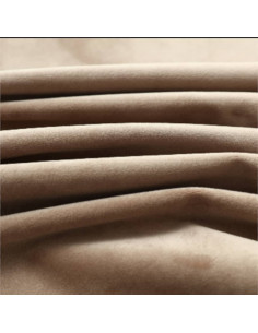 Tenda Oscurante con Anelli in Metallo Velluto Beige 290x245 cm 2