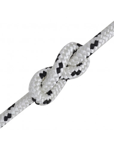 Corda Nautica Intrecciata in Poliestere 8 mm 500 m Bianco