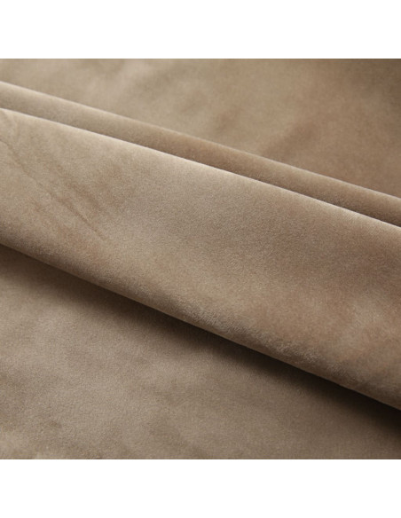 Tende Oscuranti con Ganci 2 pz Beige in Velluto 140x175 cm