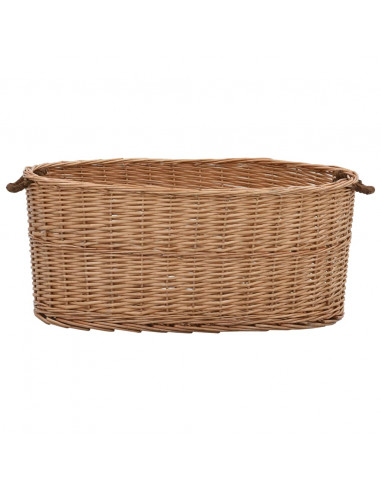 Cesta per Legna con Maniglie 78x54x34cm Salice Naturale