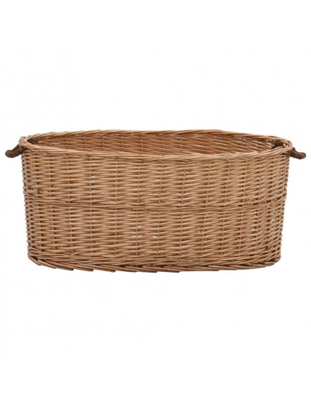 Cesta per Legna con Maniglie 78x54x34cm Salice Naturale