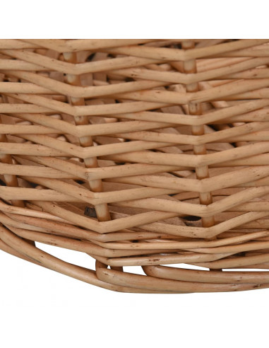 Cesta per Legna con Maniglie 78x54x34cm Salice Naturale