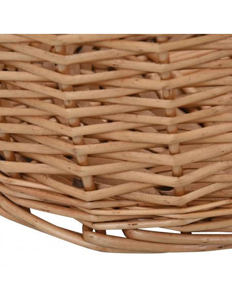 Cesta per Legna con Maniglie 78x54x34cm Salice Naturale