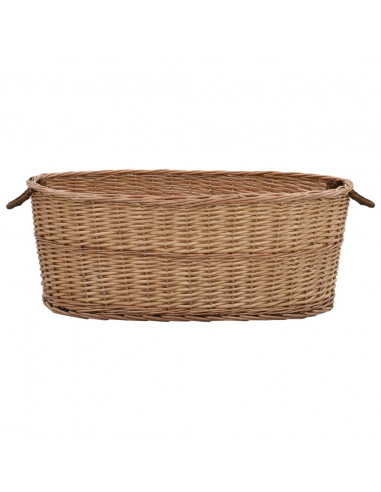 Cesta per Legna con Maniglie 88x57x34cm Salice Naturale