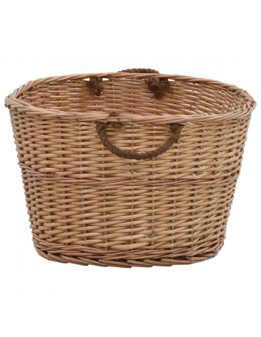 Cesta per Legna con Maniglie 88x57x34cm Salice Naturale