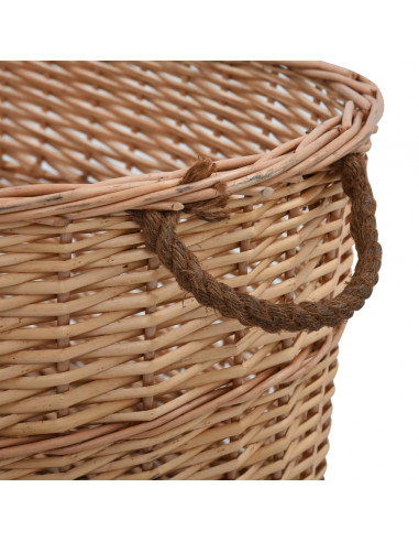 Cesta per Legna con Maniglie 88x57x34cm Salice Naturale
