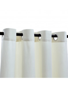 Tende Oscuranti con Anelli 2 pz Crema in Velluto 140x225 cm 2