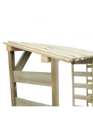 Doppio Capannone per Legname 300x44x176cm Legno Pino Impregnato