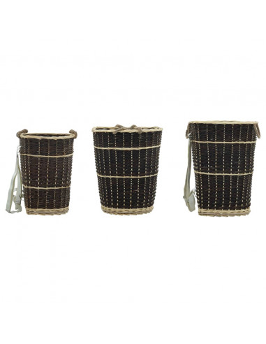 Cesta per Legna con Spallacci 44,5x37x50cm Salice Naturale