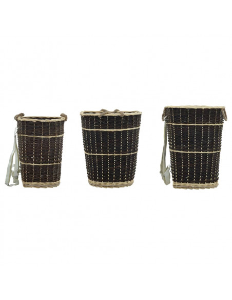 Cesta per Legna con Spallacci 44,5x37x50cm Salice Naturale