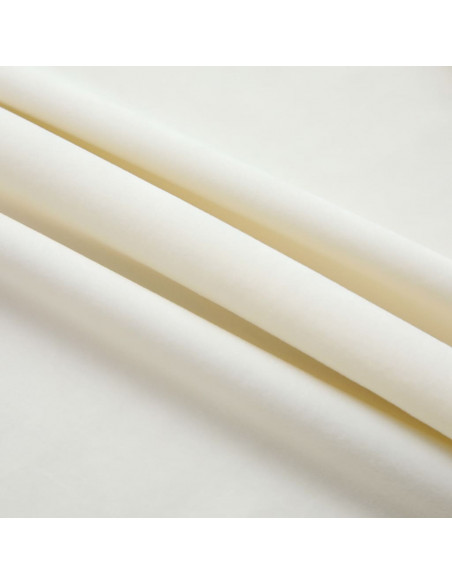 Tende Oscuranti con Ganci 2 pz Crema in Velluto 140x225 cm