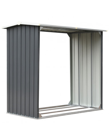 Capannone da Giardino in Acciaio Zincato 172x91x154cm Grigio
