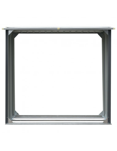 Capannone da Giardino in Acciaio Zincato 172x91x154cm Grigio