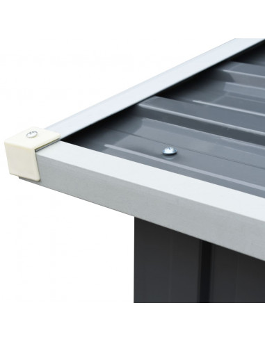 Capannone da Giardino in Acciaio Zincato 172x91x154cm Grigio
