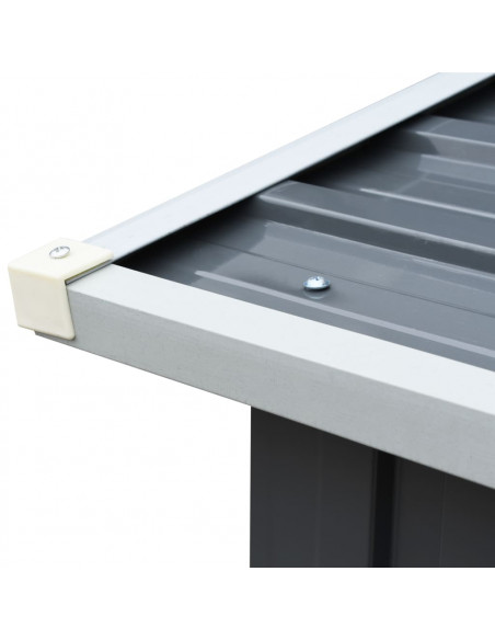 Capannone da Giardino in Acciaio Zincato 172x91x154cm Grigio