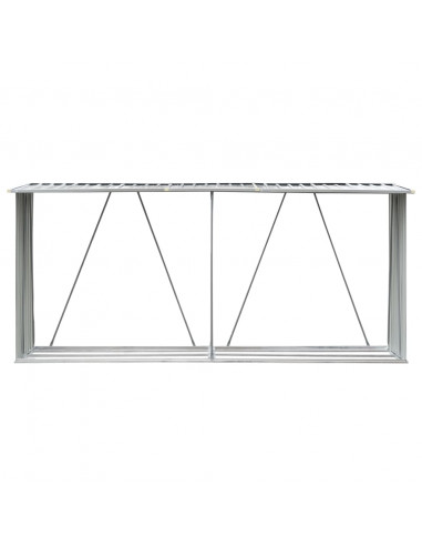 Capannone da Giardino in Acciaio Zincato 330x84x152cm Grigio
