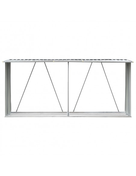 Capannone da Giardino in Acciaio Zincato 330x84x152cm Grigio