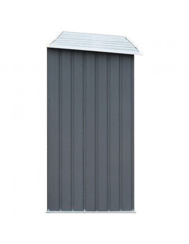 Capannone da Giardino in Acciaio Zincato 330x84x152cm Grigio