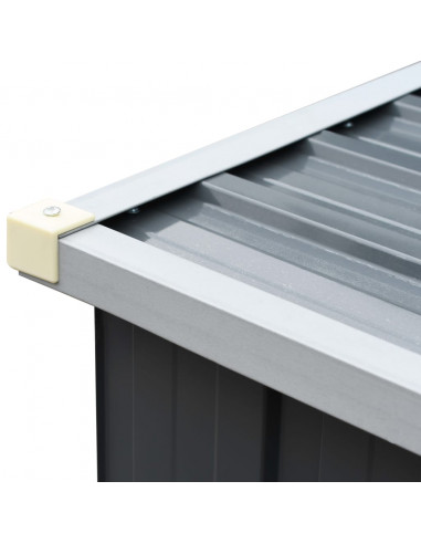 Capannone da Giardino in Acciaio Zincato 330x84x152cm Grigio