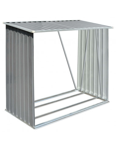 Capannone da Giardino in Acciaio Zincato Grigio 163x83x154 cm