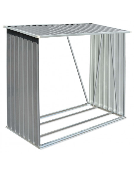 Capannone da Giardino in Acciaio Zincato Grigio 163x83x154 cm