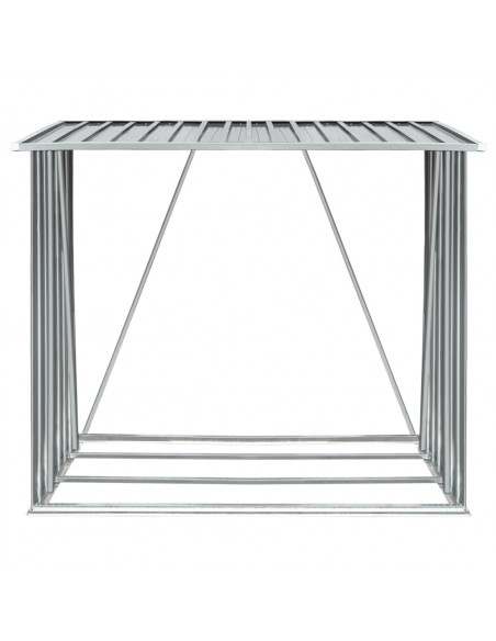 Capannone da Giardino in Acciaio Zincato Grigio 163x83x154 cm