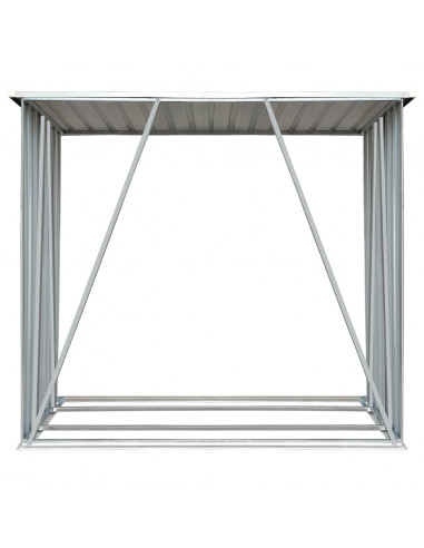 Capannone da Giardino in Acciaio Zincato Grigio 163x83x154 cm