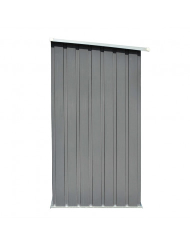 Capannone da Giardino in Acciaio Zincato Grigio 163x83x154 cm