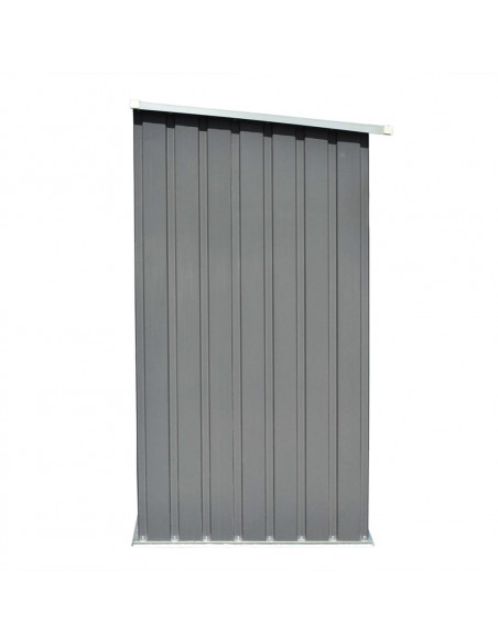 Capannone da Giardino in Acciaio Zincato Grigio 163x83x154 cm
