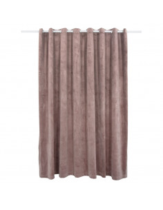 Tenda Oscurante Anelli in Metallo Velluto Rosa Antico 290x245cm