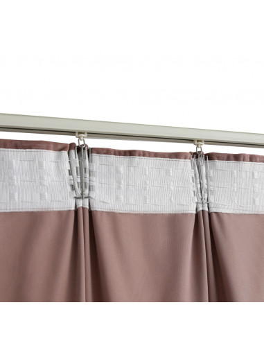 Tende Oscuranti con Ganci 2 pz Rosa Antico in Velluto 140x175cm