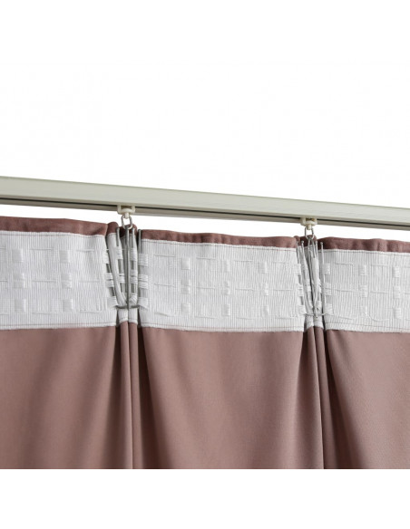 Tende Oscuranti con Ganci 2 pz Rosa Antico in Velluto 140x175cm