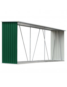 Capannone da Giardino in Acciaio Zincato 330x84x152cm Verde 2