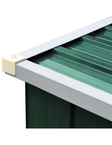 Capannone da Giardino in Acciaio Zincato 330x84x152cm Verde