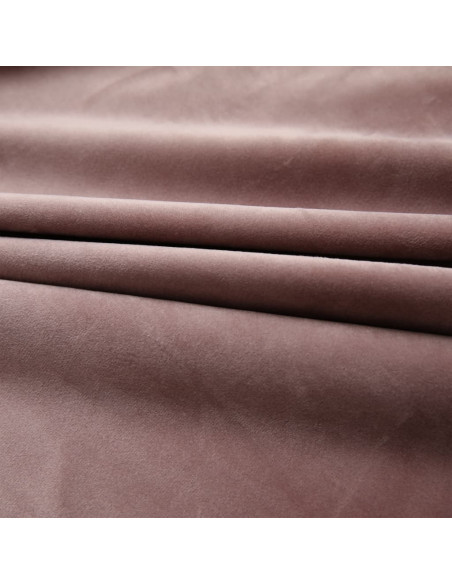 Tende Oscuranti con Ganci 2 pz Rosa Antico in Velluto 140x225cm
