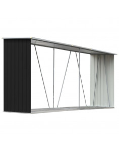 Capannone da Giardino in Acciaio Zincato 330x84x152cm Antracite 2