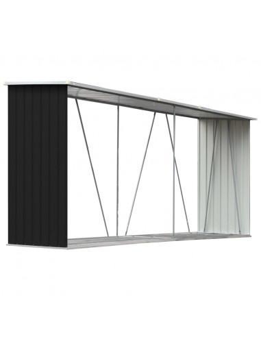 Capannone da Giardino in Acciaio Zincato 330x84x152cm Antracite