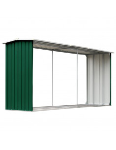 Capannone da Giardino in Acciaio Zincato 330x92x153cm Verde 2