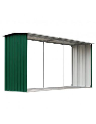 Capannone da Giardino in Acciaio Zincato 330x92x153cm Verde