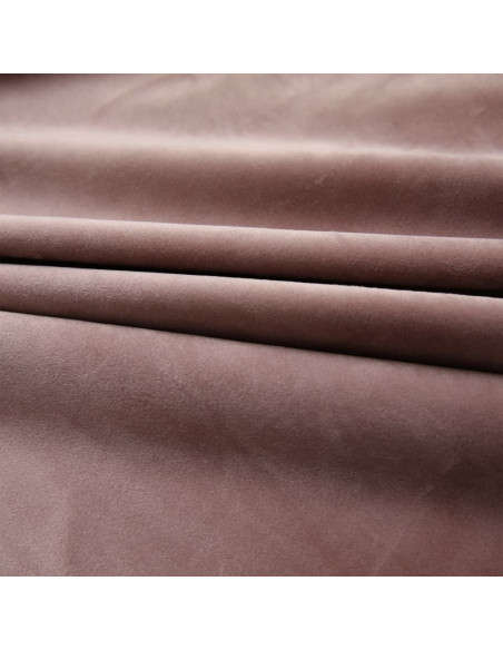 Tende Oscuranti con Ganci 2 pz Rosa Antico in Velluto 140x245cm
