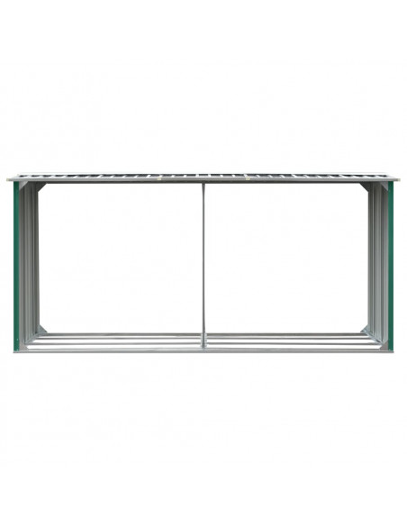 Capannone da Giardino in Acciaio Zincato 330x92x153cm Verde