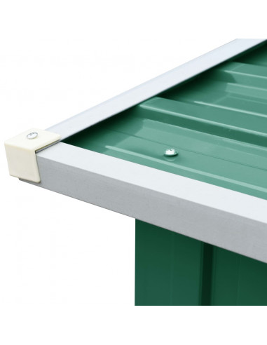 Capannone da Giardino in Acciaio Zincato 330x92x153cm Verde