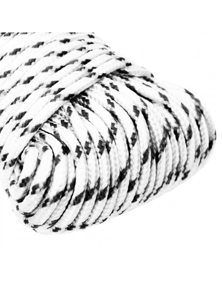 Corda Intrecciata per Barca Bianca 3mm x 25m Poliestere