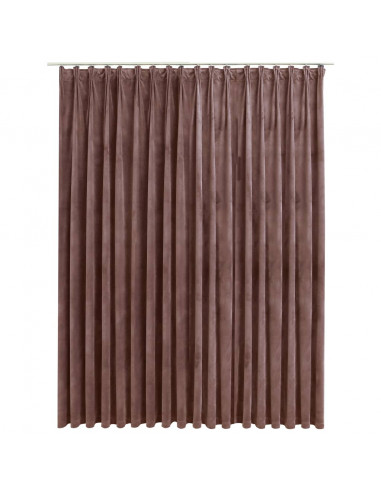 Tenda Oscurante con Ganci Velluto Rosa Antico 290x245 cm