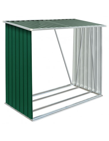Capannone da Giardino in Acciaio Zincato 163x83x154 cm Verde