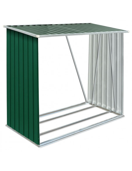Capannone da Giardino in Acciaio Zincato 163x83x154 cm Verde