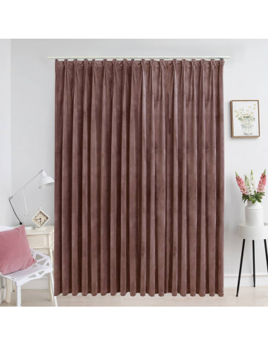 Tenda Oscurante con Ganci Velluto Rosa Antico 290x245 cm