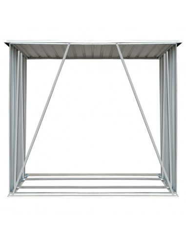 Capannone da Giardino in Acciaio Zincato 163x83x154 cm Verde