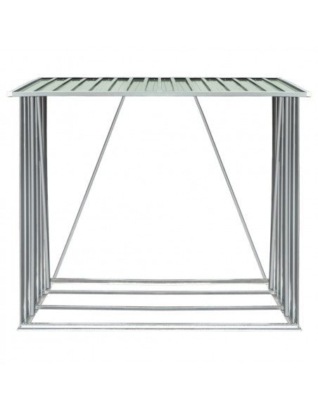 Capannone da Giardino in Acciaio Zincato 163x83x154 cm Verde